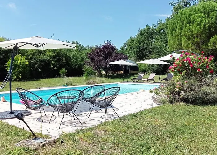 Lüks kamp alanı Yourte Maison Oya Montreal (Gers)